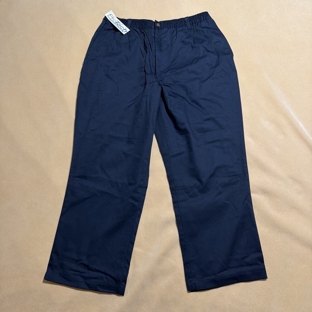 NWT Haband Ice House Pants Mens 38Short Blue Flannel Lined Elastic Waist Relaxed